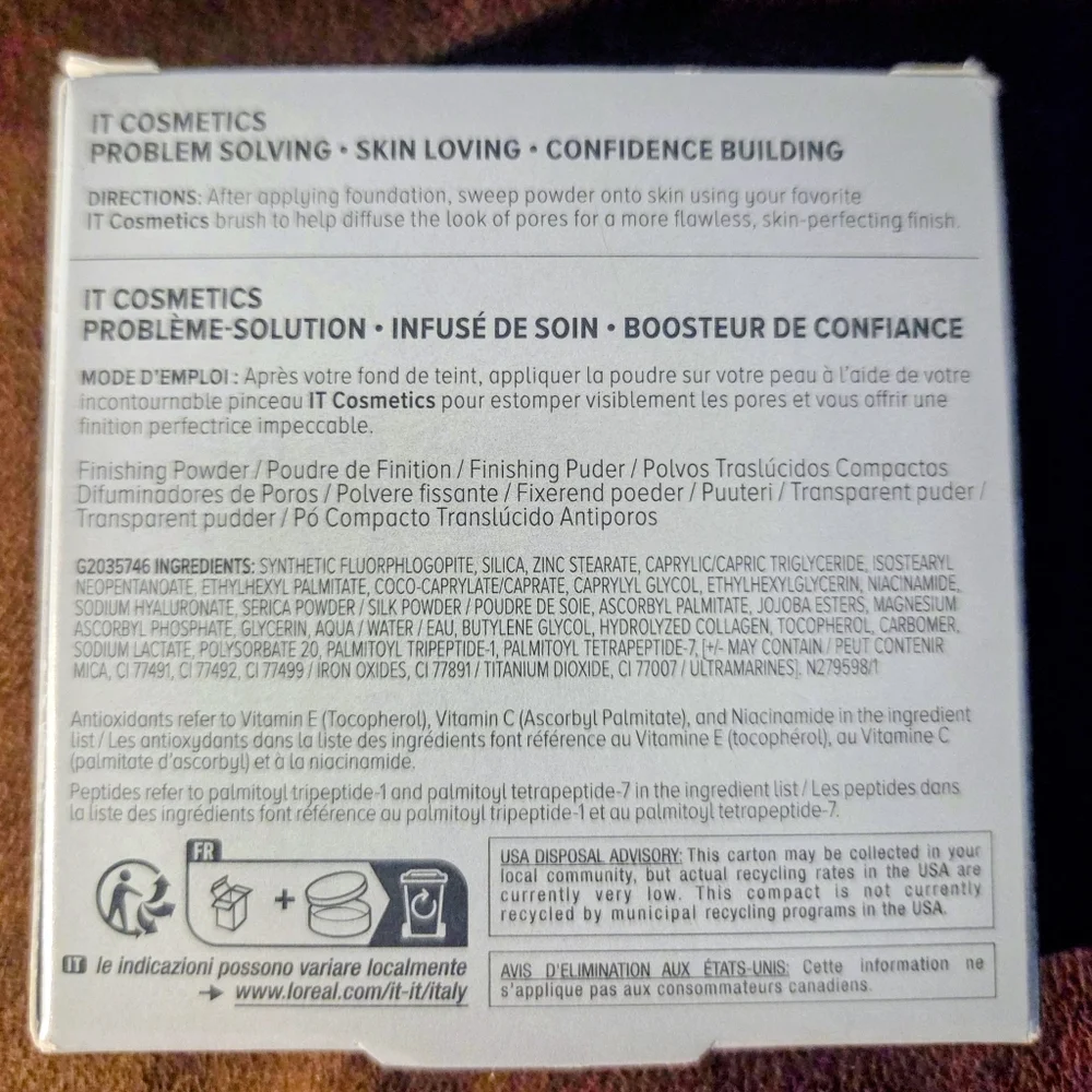 IT Cosmetics Bye Bye Pores Pressed Powder-Natural Matte Finish TRANSLUCENT *new*
